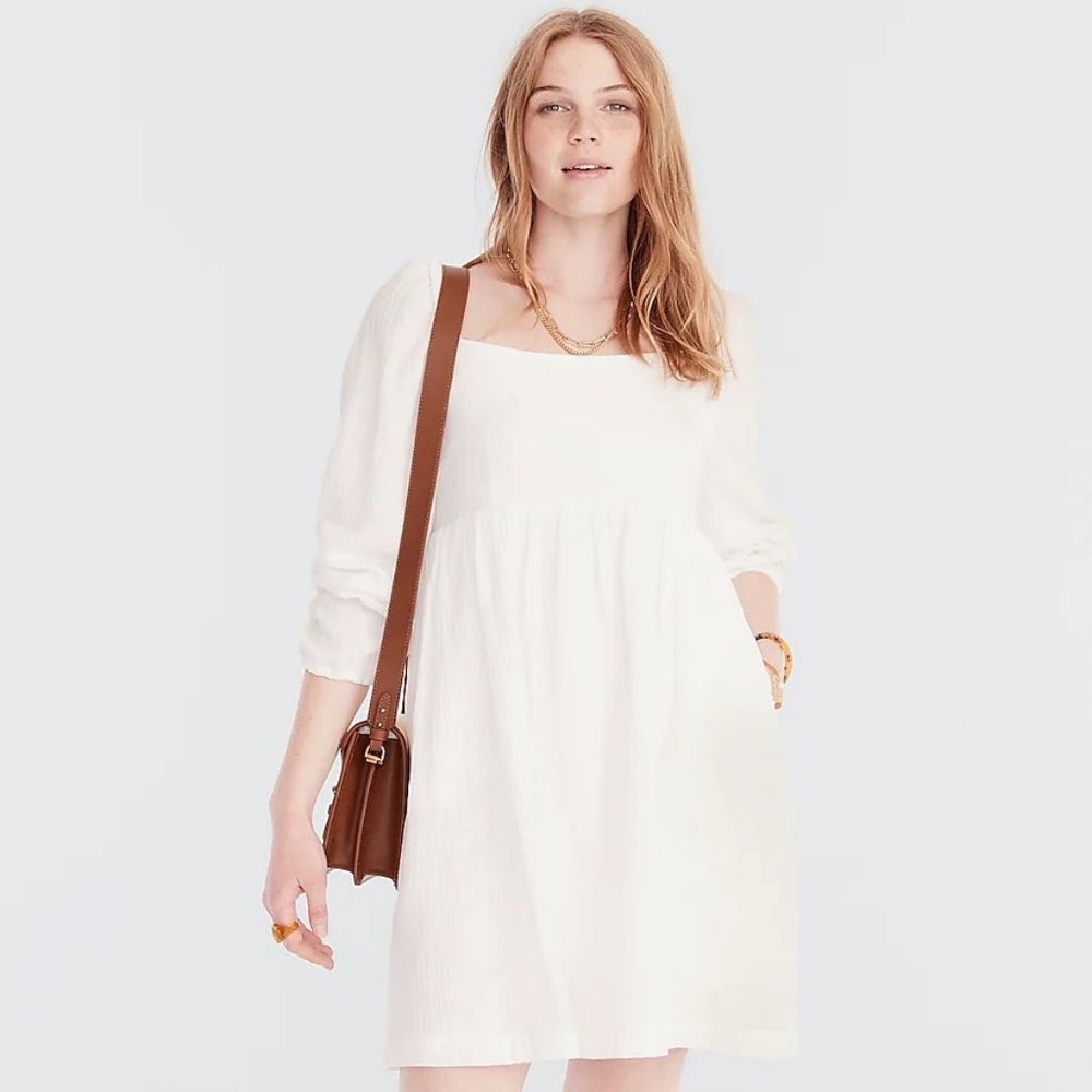 New!  J. Crew Square Neck Gauze Dress
